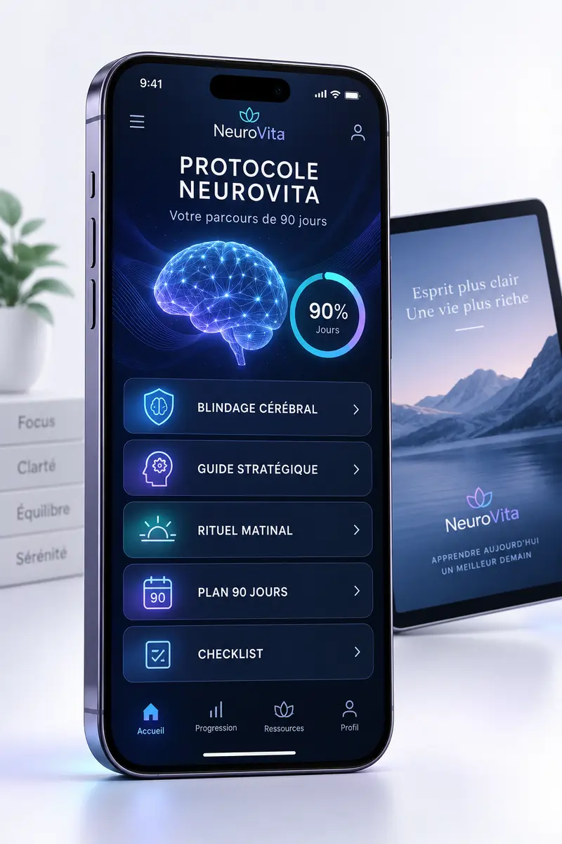Programme NeuroVita affiché sur un smartphone